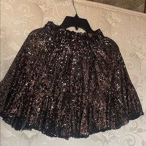 Zara Sparkling Black Sequin Mini Skirt